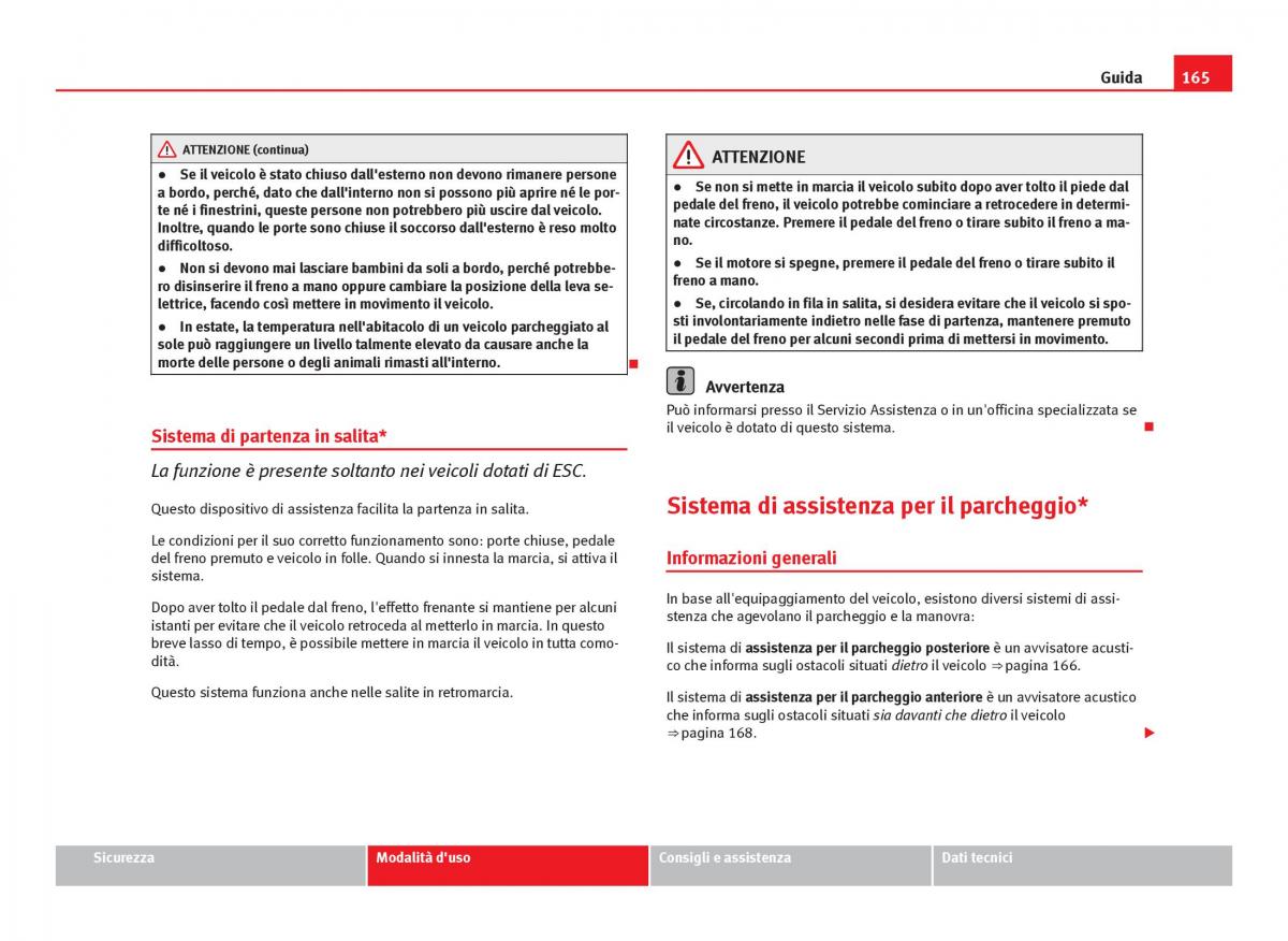 Seat Ibiza IV 4 manuale del proprietario / page 167