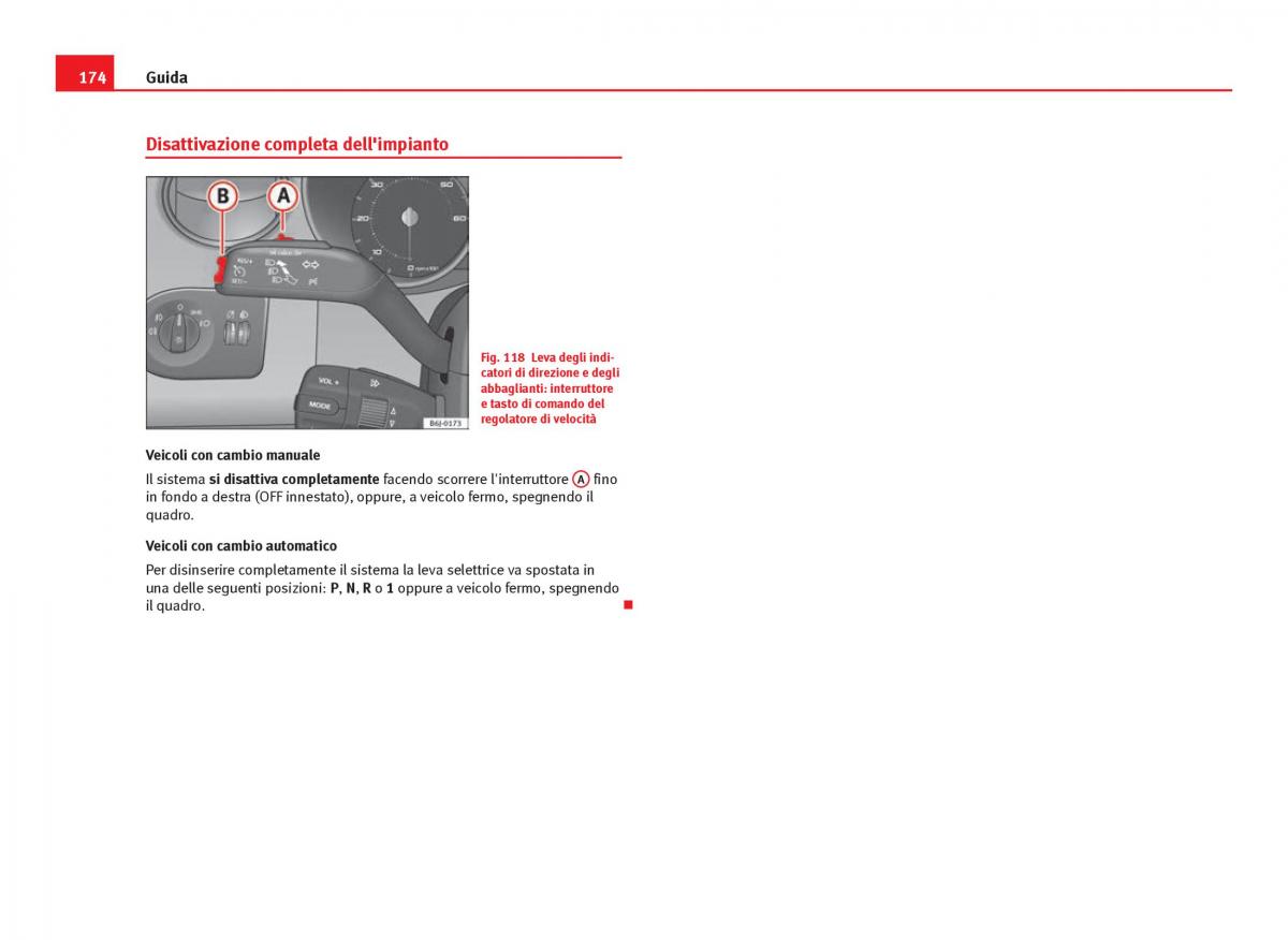 Seat Ibiza IV 4 manuale del proprietario / page 176