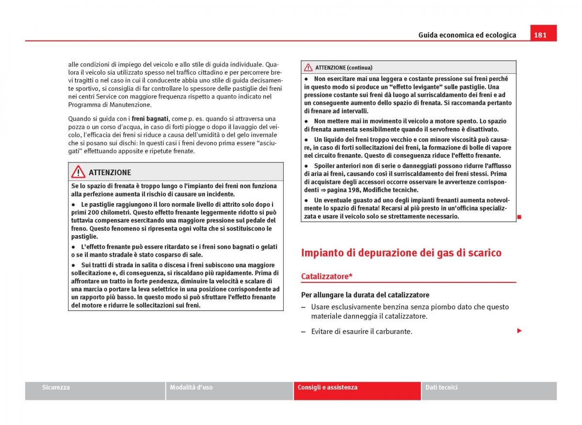 Seat Ibiza IV 4 manuale del proprietario / page 183