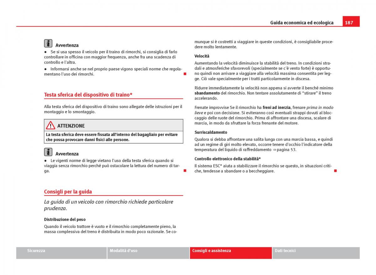 Seat Ibiza IV 4 manuale del proprietario / page 189