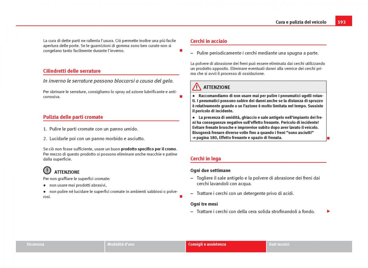 Seat Ibiza IV 4 manuale del proprietario / page 195