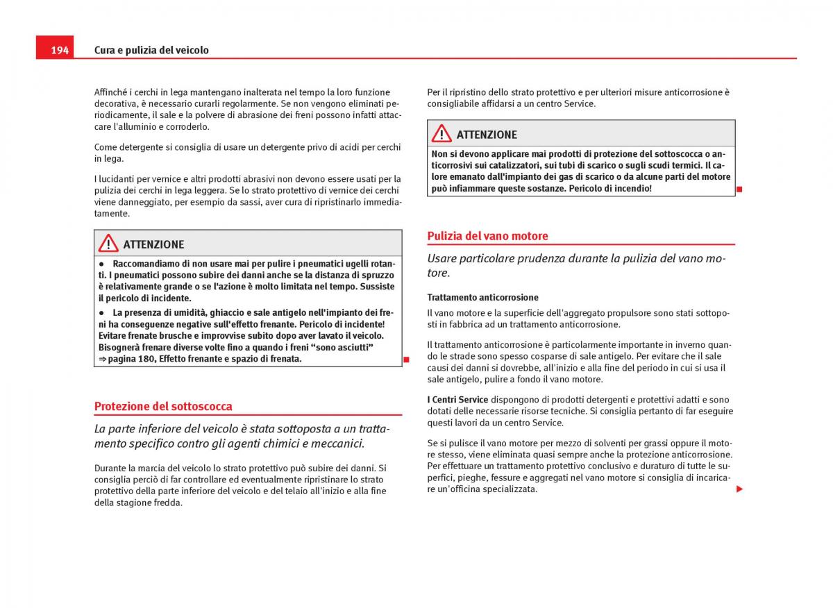 Seat Ibiza IV 4 manuale del proprietario / page 196