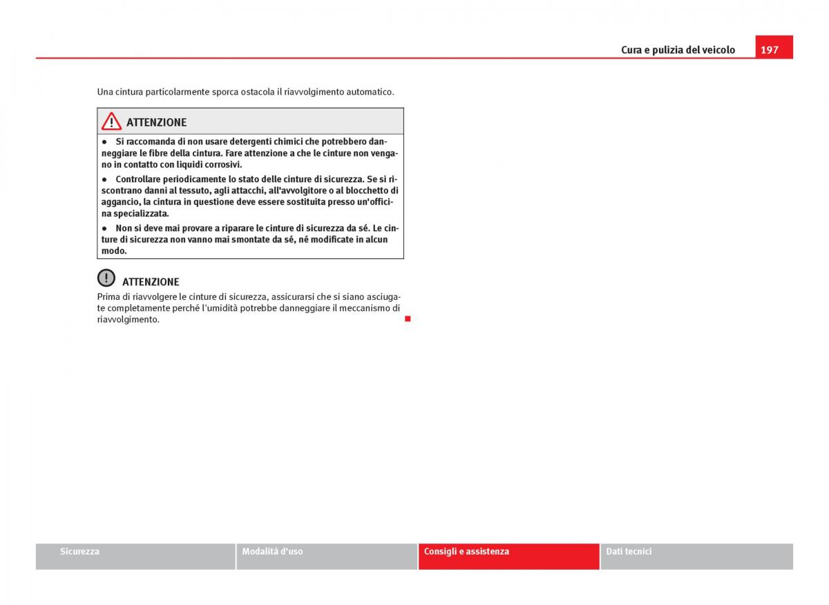 Seat Ibiza IV 4 manuale del proprietario / page 199