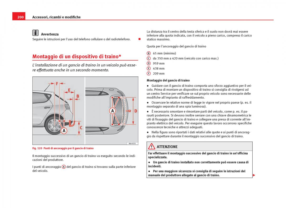 Seat Ibiza IV 4 manuale del proprietario / page 202