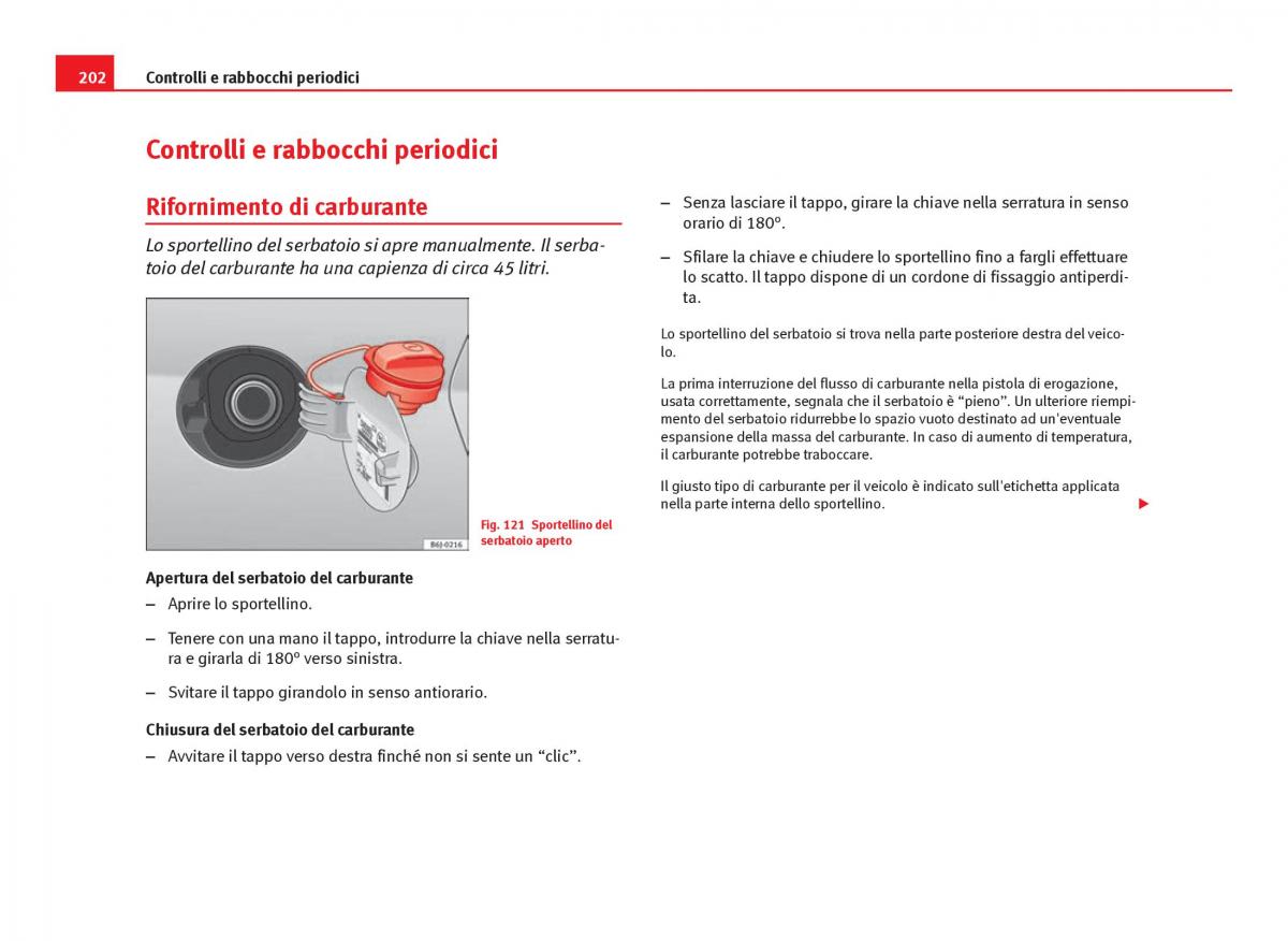 Seat Ibiza IV 4 manuale del proprietario / page 204