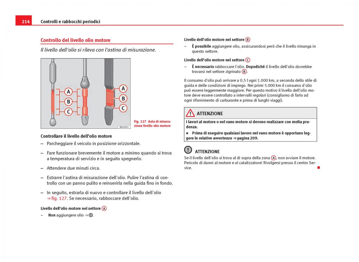 Seat Ibiza IV 4 manuale del proprietario / page 216