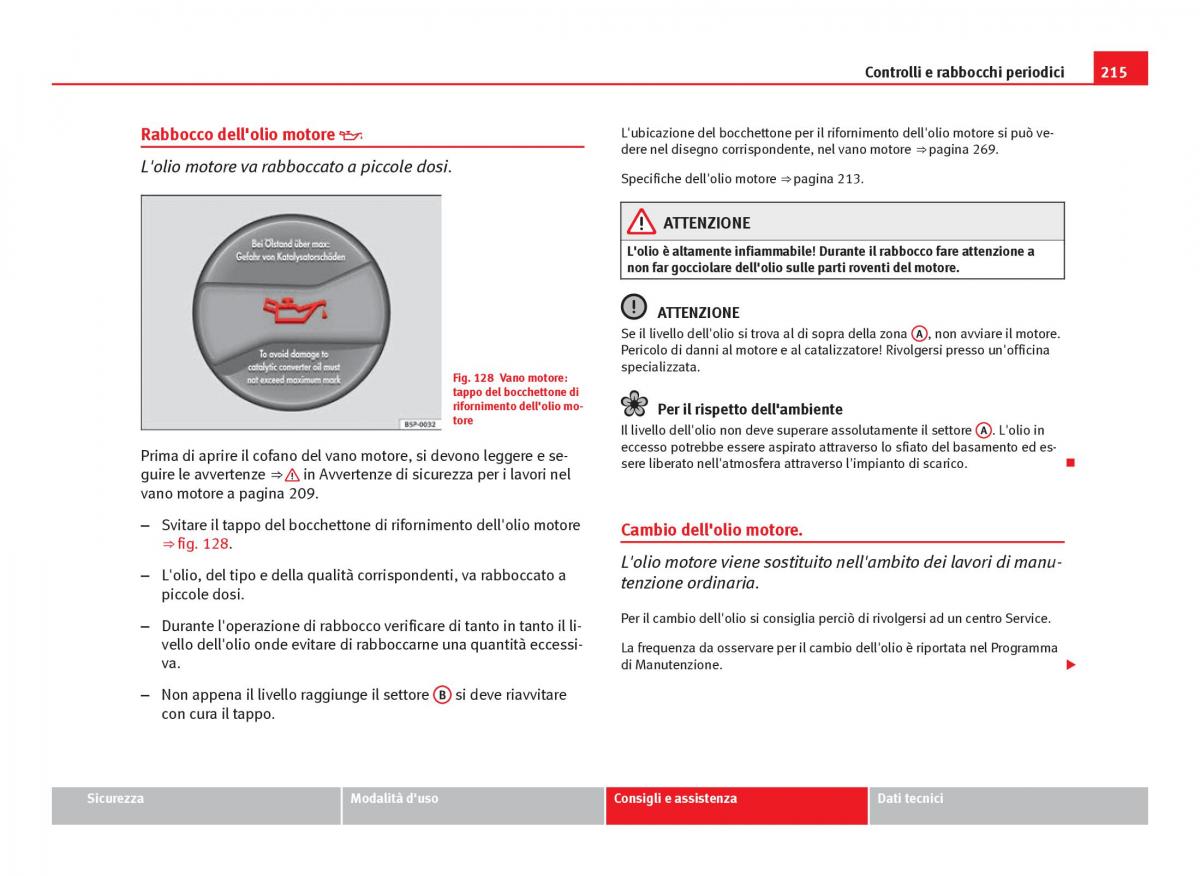 Seat Ibiza IV 4 manuale del proprietario / page 217