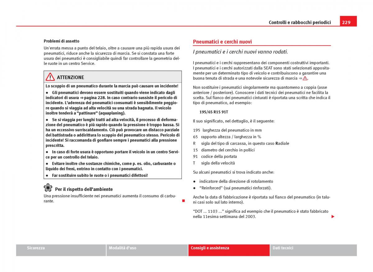 Seat Ibiza IV 4 manuale del proprietario / page 231