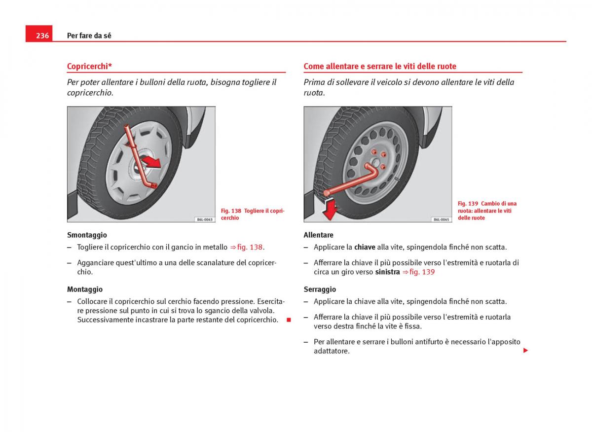 Seat Ibiza IV 4 manuale del proprietario / page 238