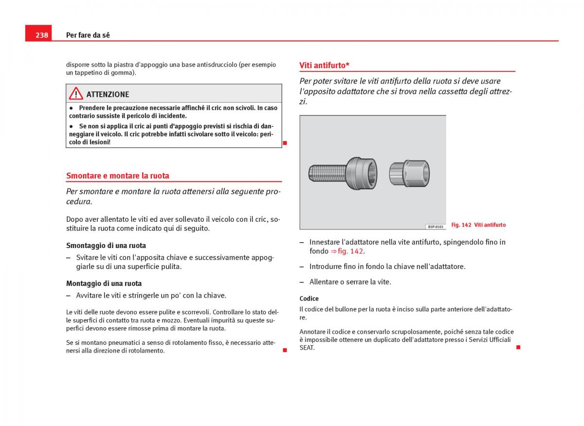 Seat Ibiza IV 4 manuale del proprietario / page 240