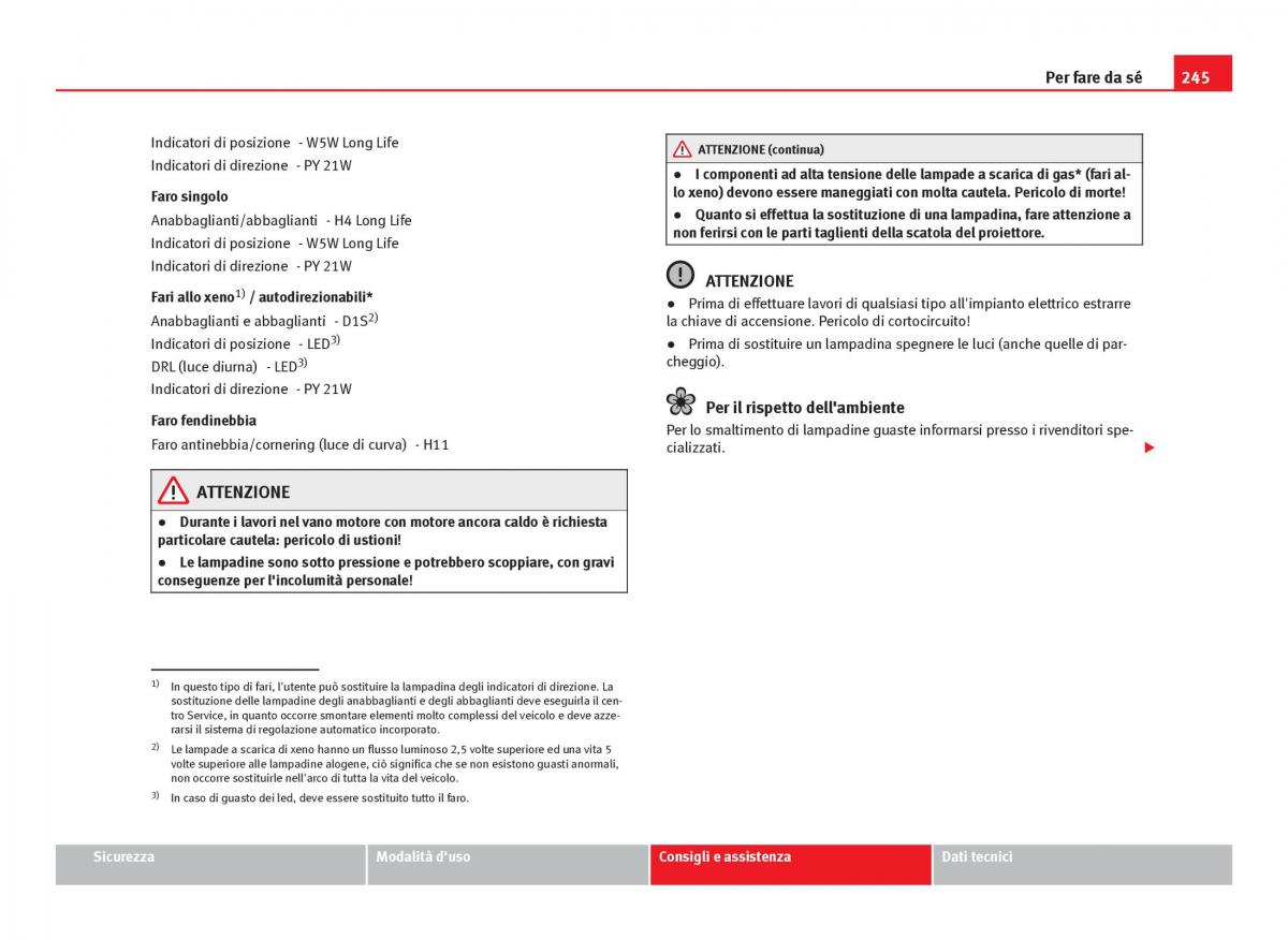 Seat Ibiza IV 4 manuale del proprietario / page 247