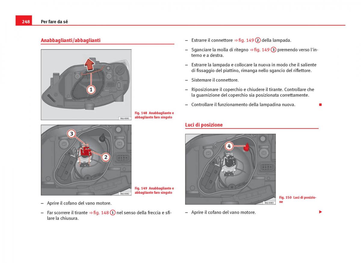 Seat Ibiza IV 4 manuale del proprietario / page 250