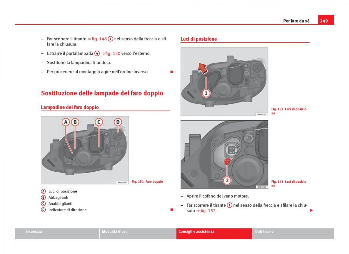 Seat Ibiza IV 4 manuale del proprietario / page 251