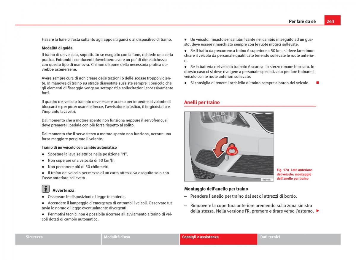 Seat Ibiza IV 4 manuale del proprietario / page 265