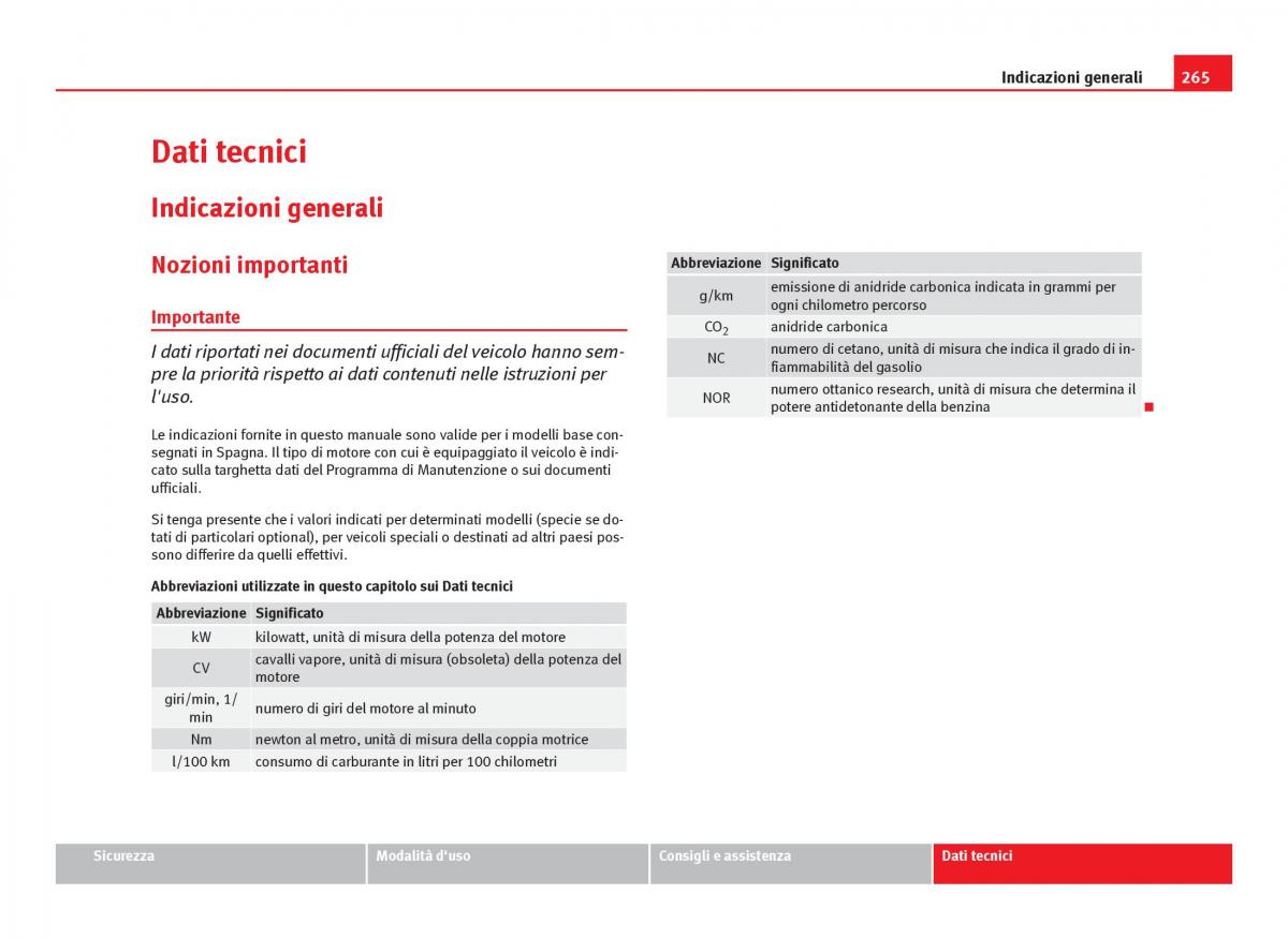 Seat Ibiza IV 4 manuale del proprietario / page 267