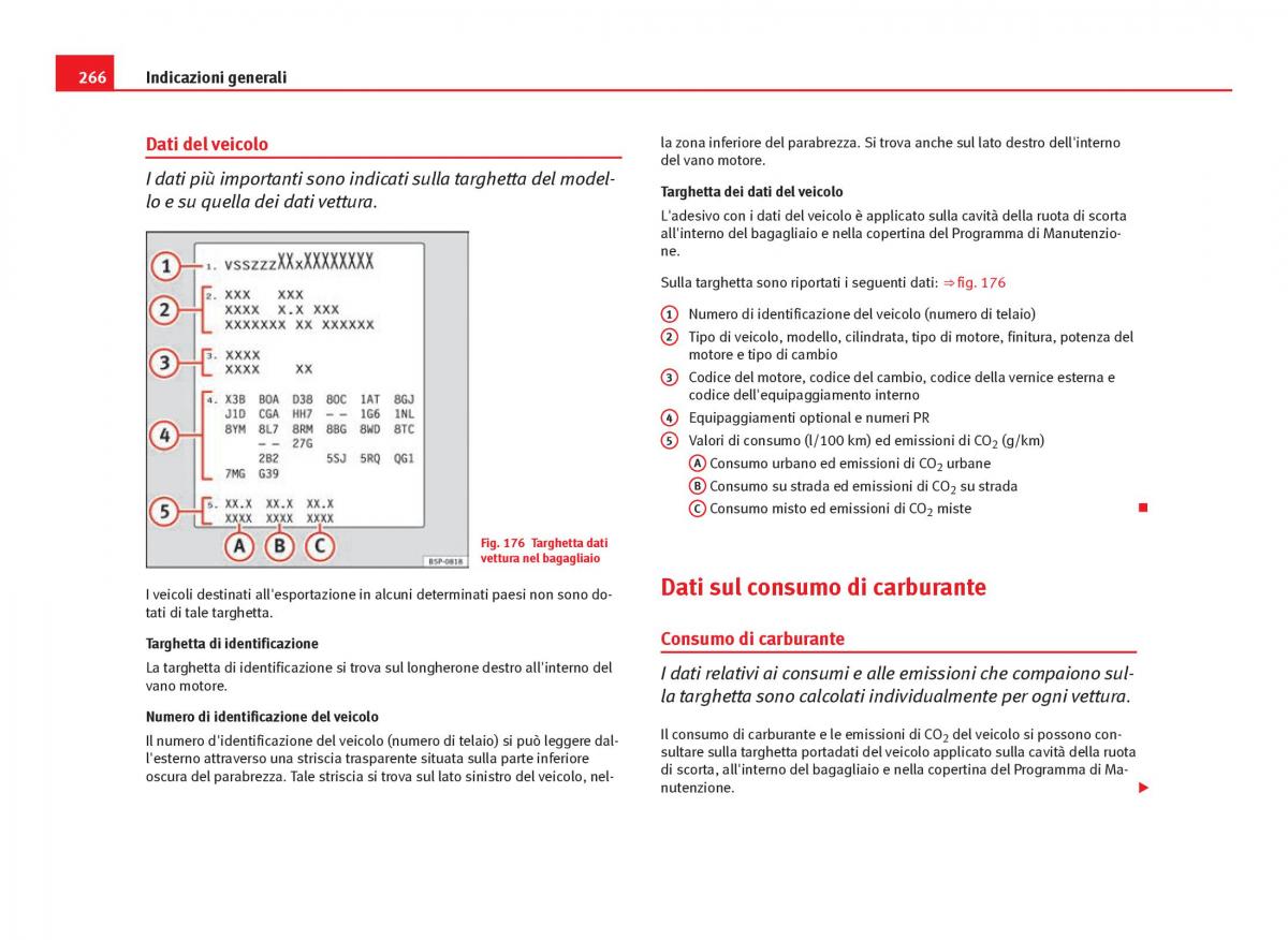 Seat Ibiza IV 4 manuale del proprietario / page 268