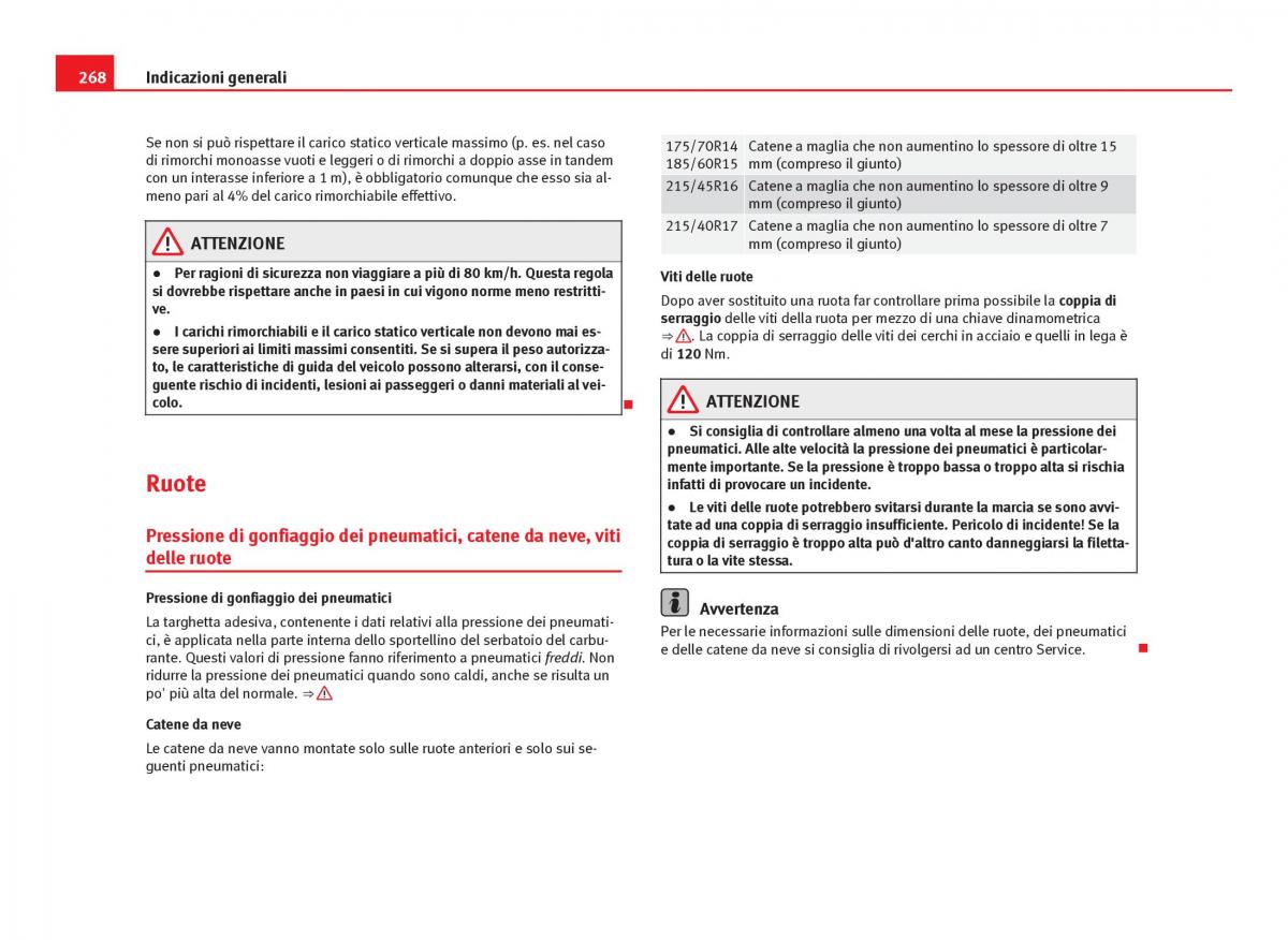 Seat Ibiza IV 4 manuale del proprietario / page 270