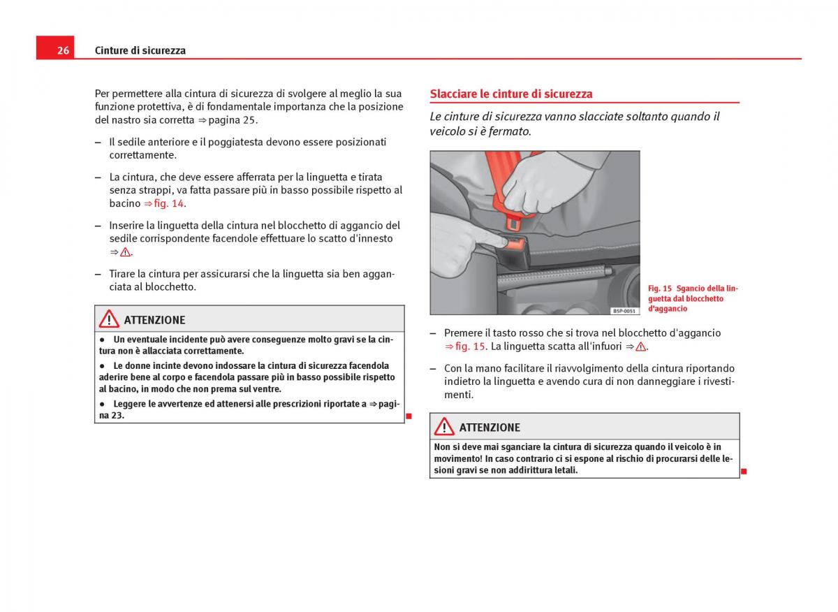 Seat Ibiza IV 4 manuale del proprietario / page 28