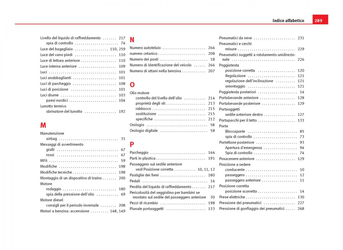 Seat Ibiza IV 4 manuale del proprietario / page 291