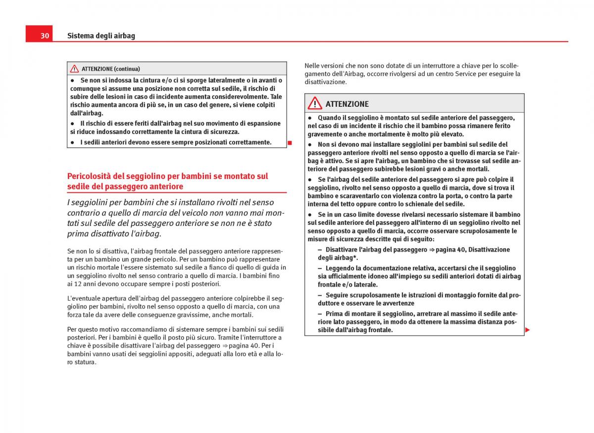 Seat Ibiza IV 4 manuale del proprietario / page 32