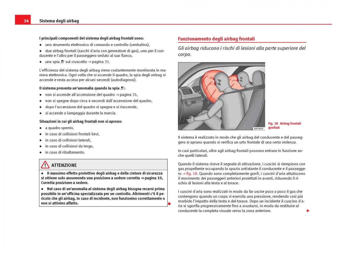 Seat Ibiza IV 4 manuale del proprietario / page 36