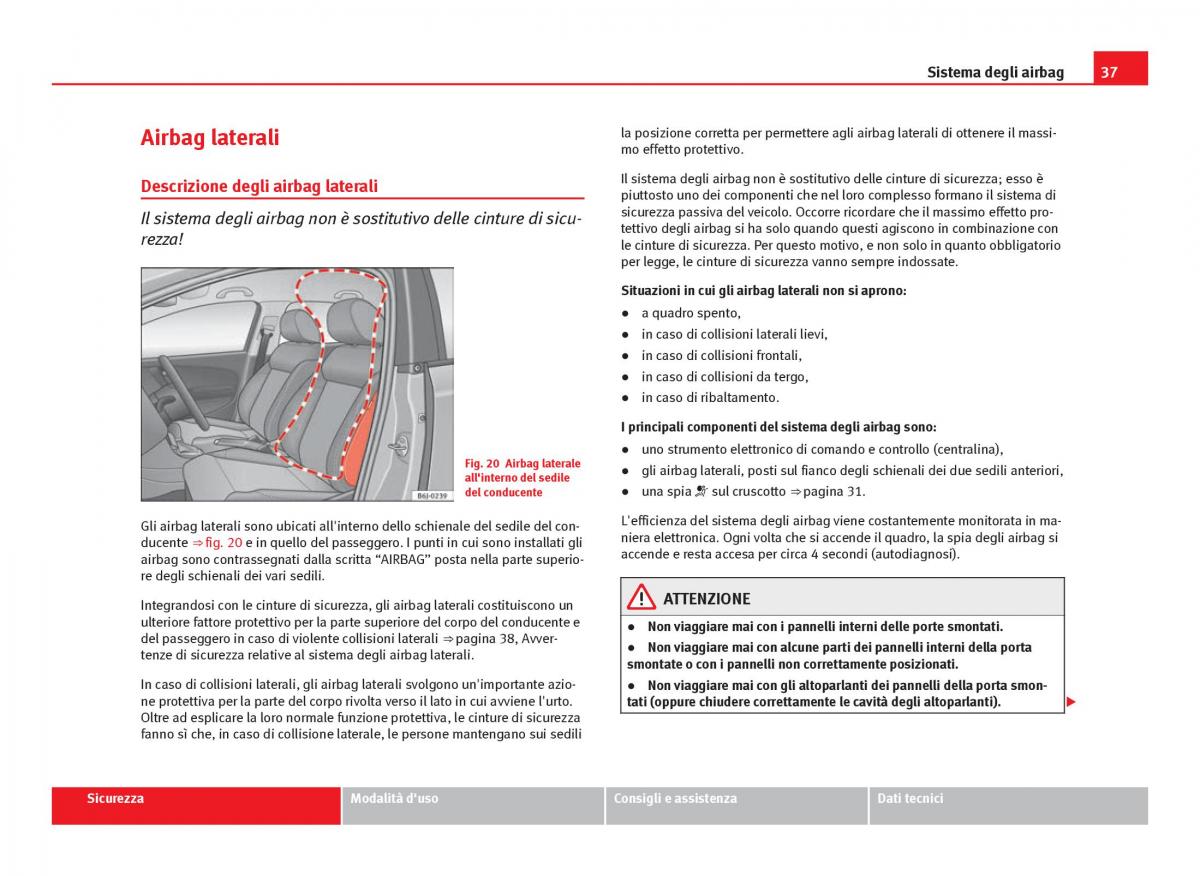 Seat Ibiza IV 4 manuale del proprietario / page 39