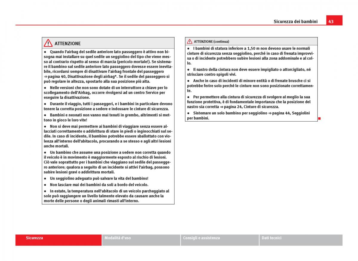 Seat Ibiza IV 4 manuale del proprietario / page 45