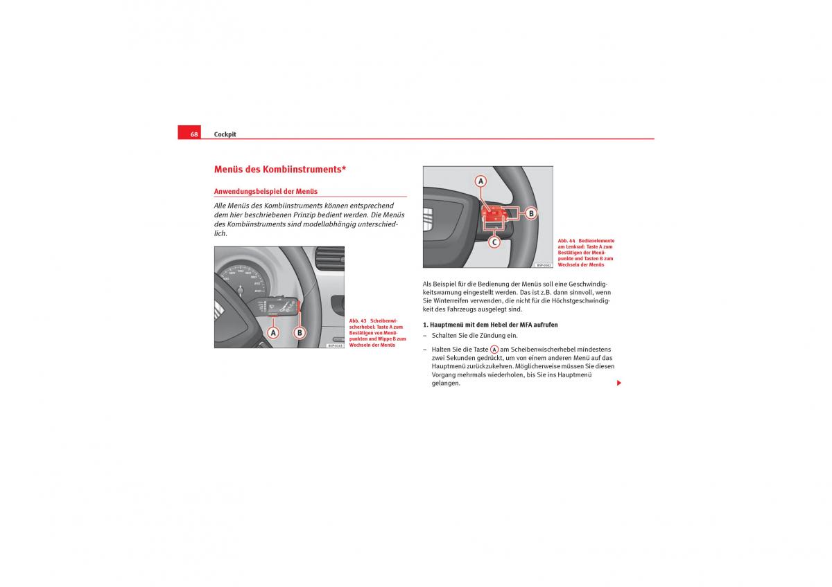 Seat Leon II 2 Handbuch / page 70