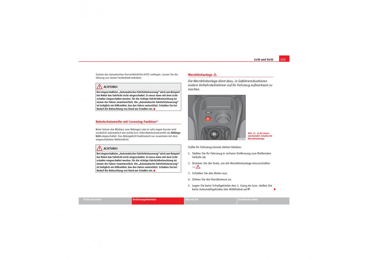 Seat Leon II 2 Handbuch / page 125