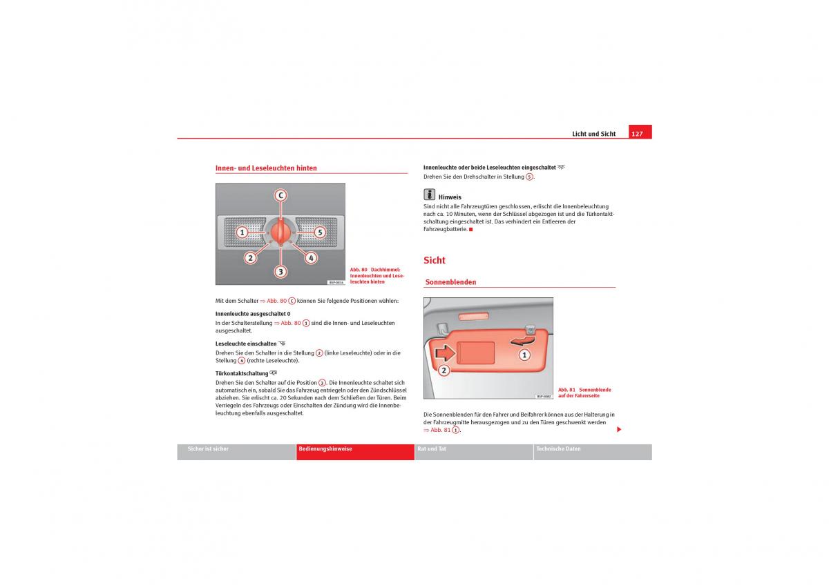 Seat Leon II 2 Handbuch / page 129