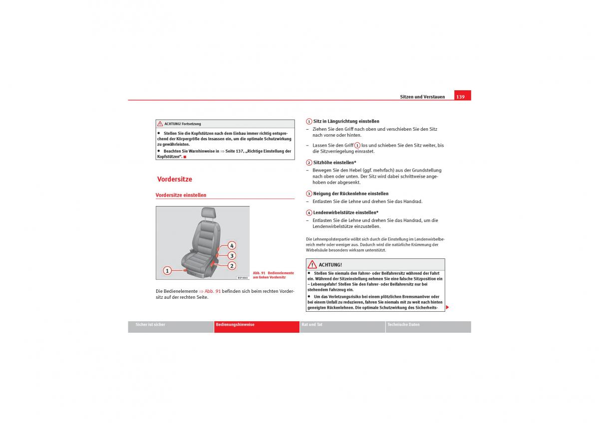 Seat Leon II 2 Handbuch / page 141