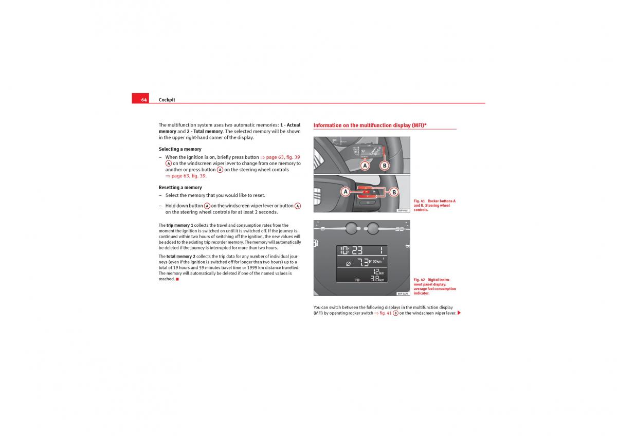 Seat Leon II 2 owners manual / page 66