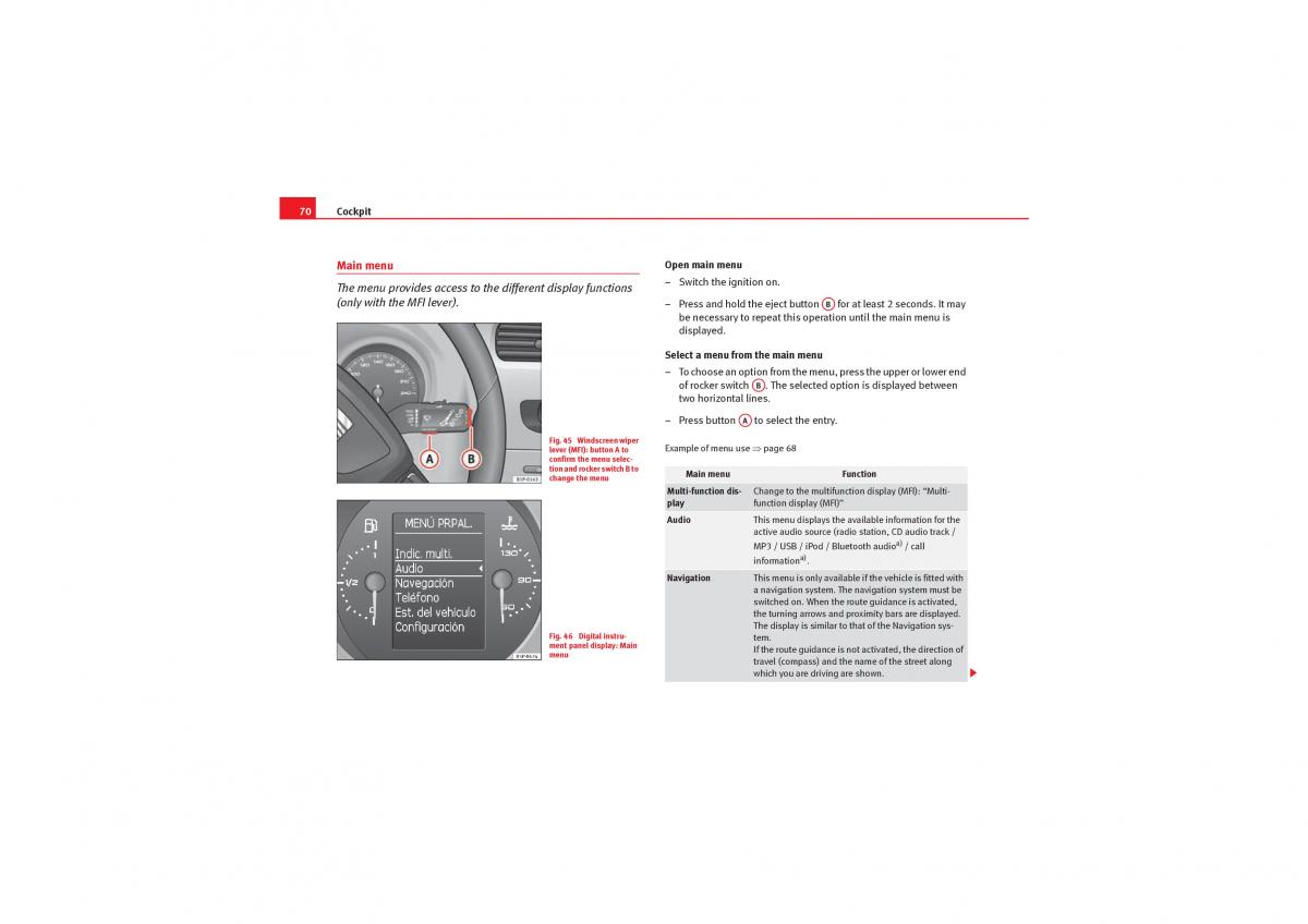 Seat Leon II 2 owners manual / page 72