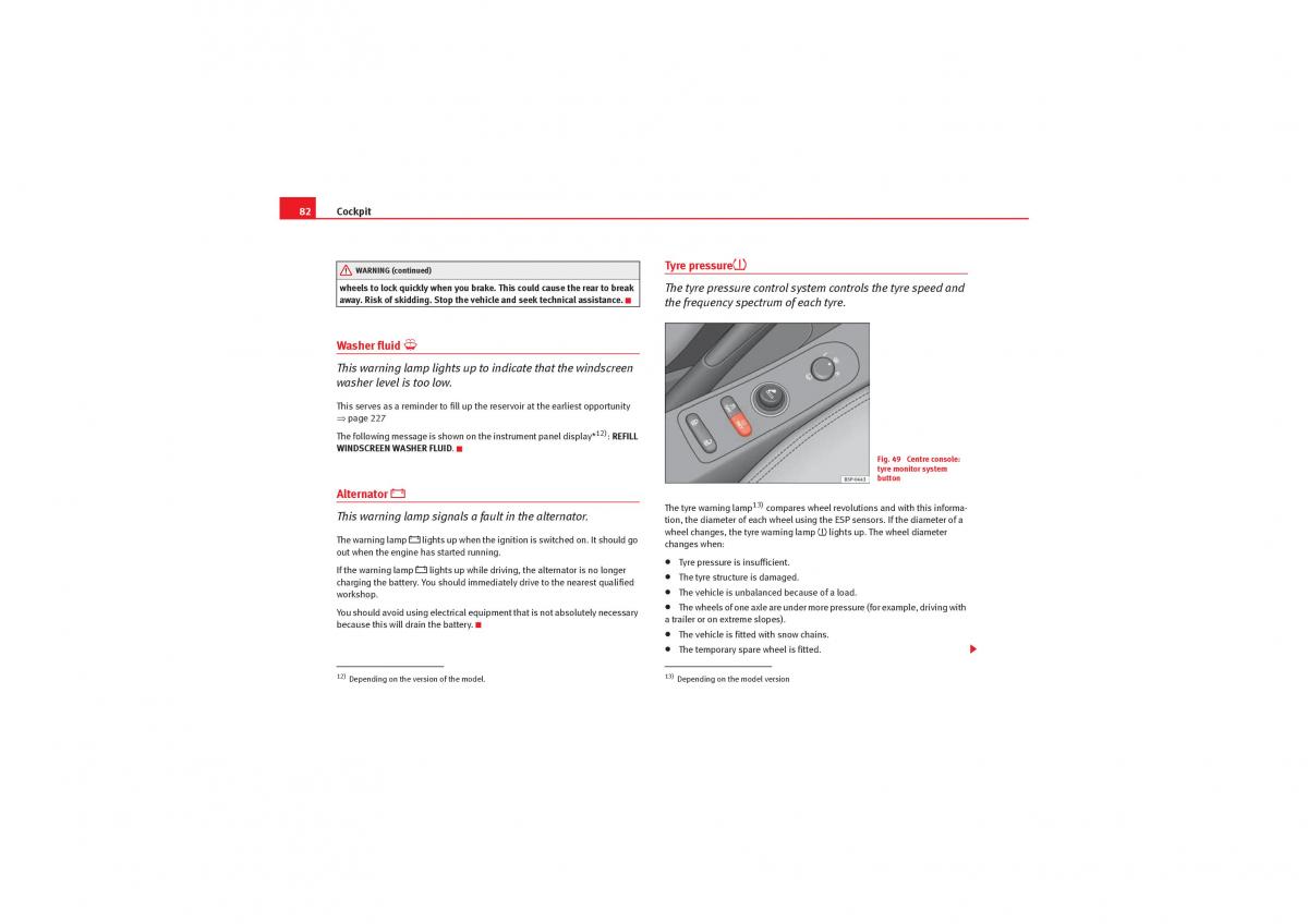 Seat Leon II 2 owners manual / page 84