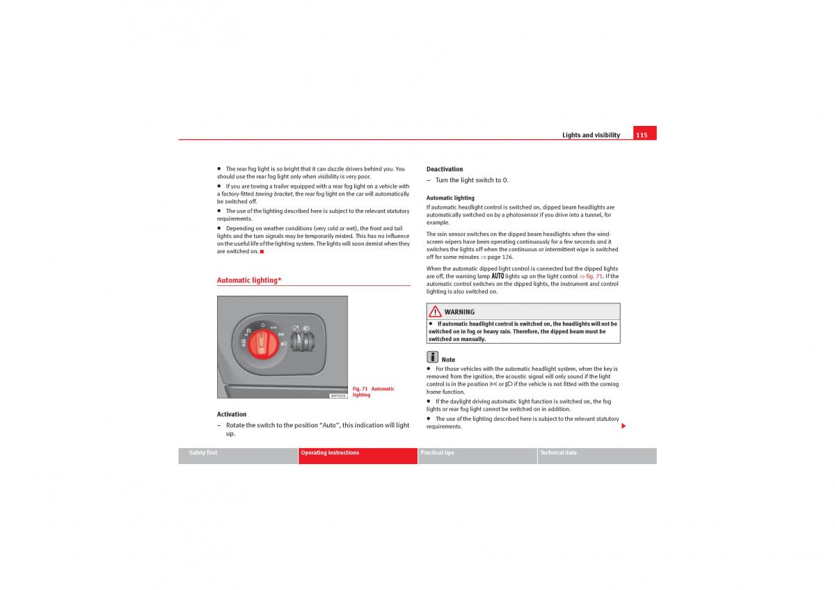 Seat Leon II 2 owners manual / page 117