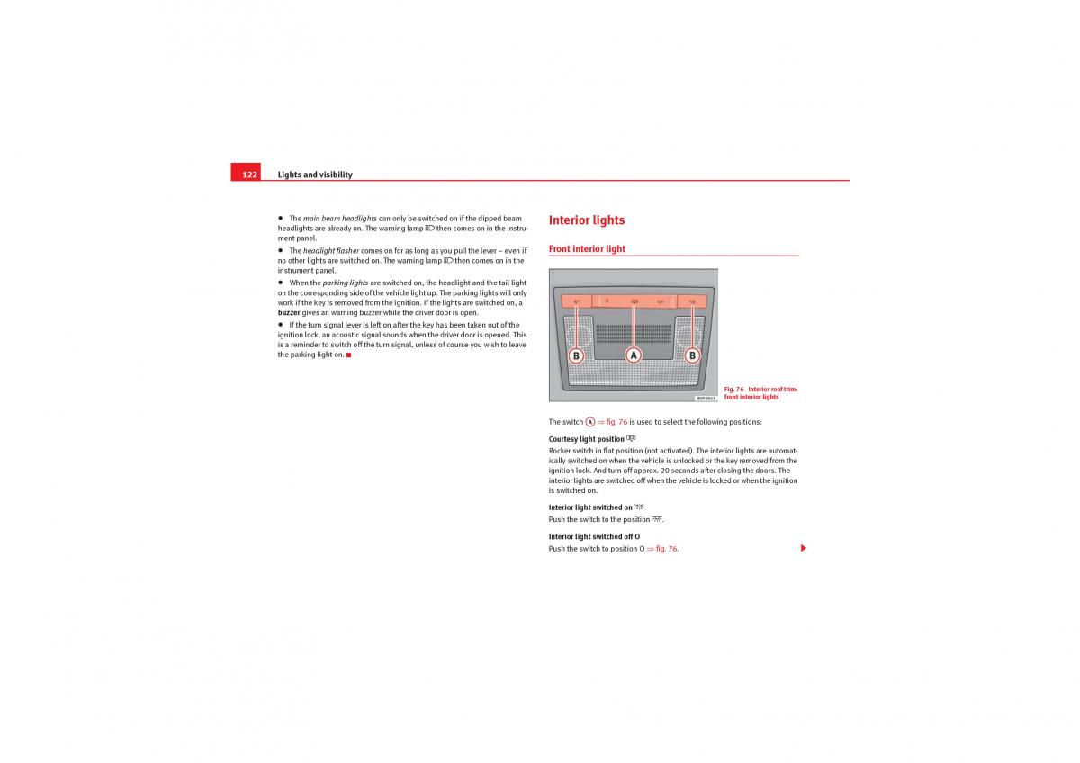 Seat Leon II 2 owners manual / page 124