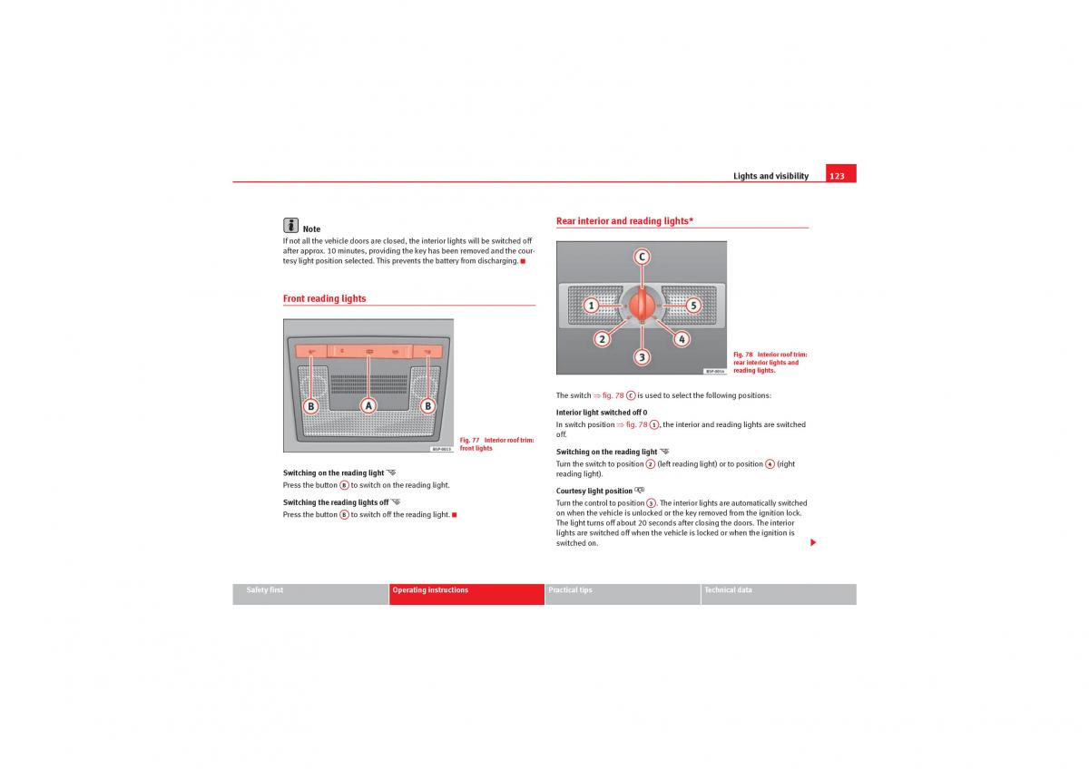 Seat Leon II 2 owners manual / page 125