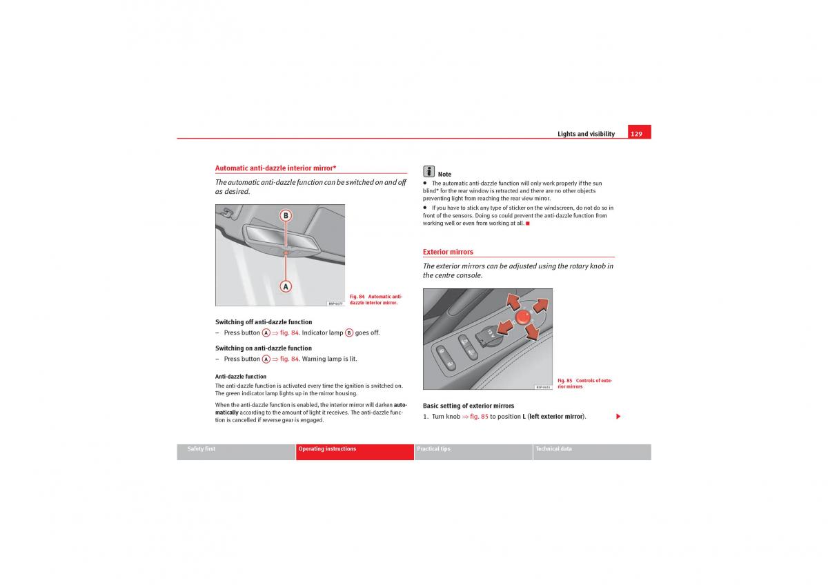 Seat Leon II 2 owners manual / page 131