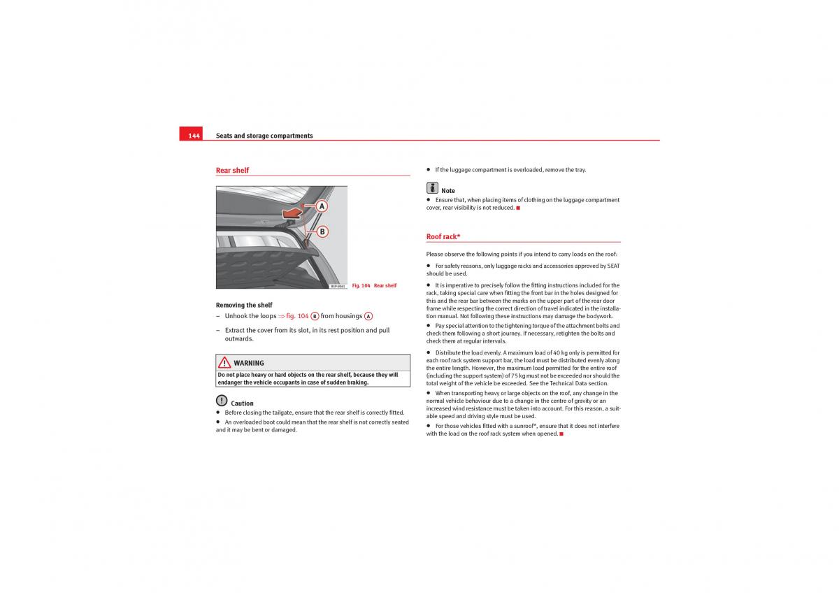 Seat Leon II 2 owners manual / page 146