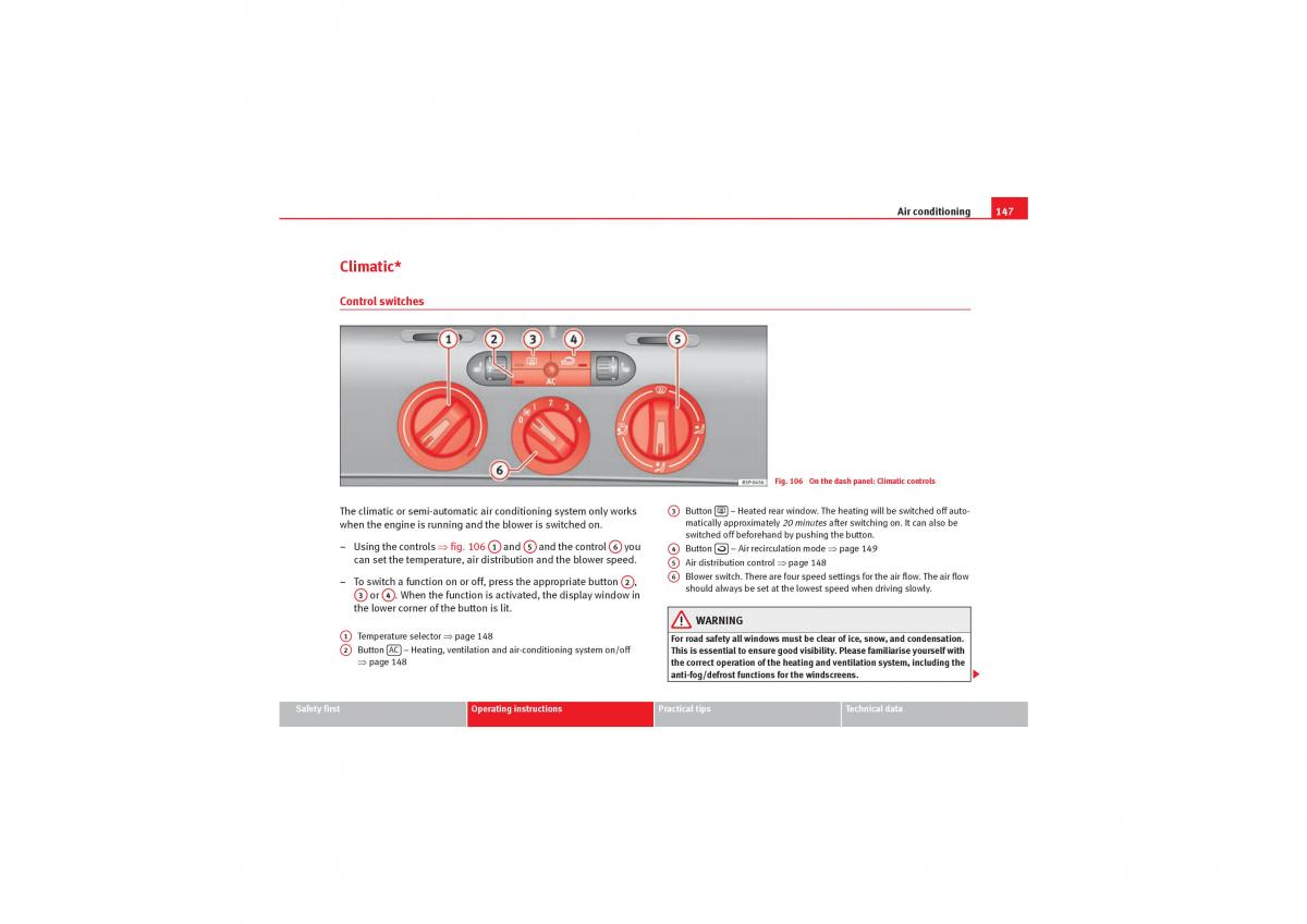 Seat Leon II 2 owners manual / page 149