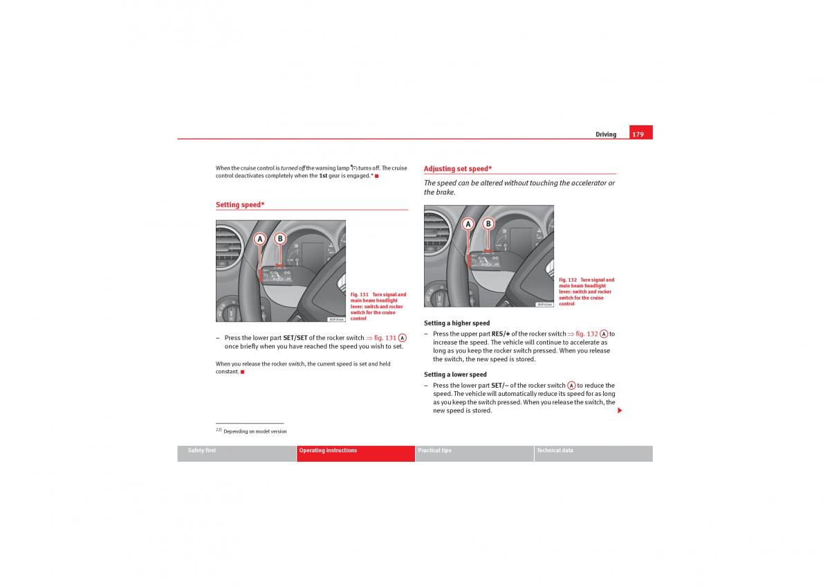 Seat Leon II 2 owners manual / page 181