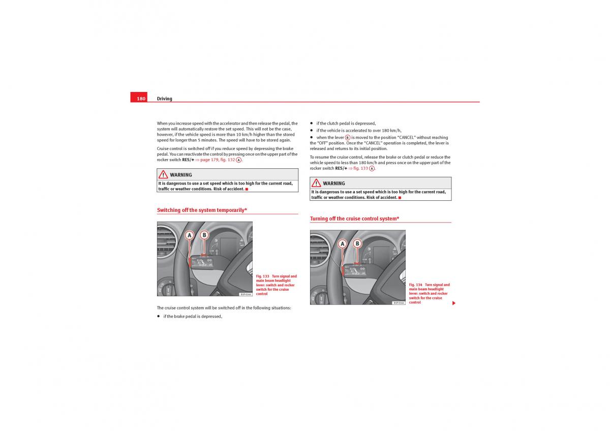 Seat Leon II 2 owners manual / page 182