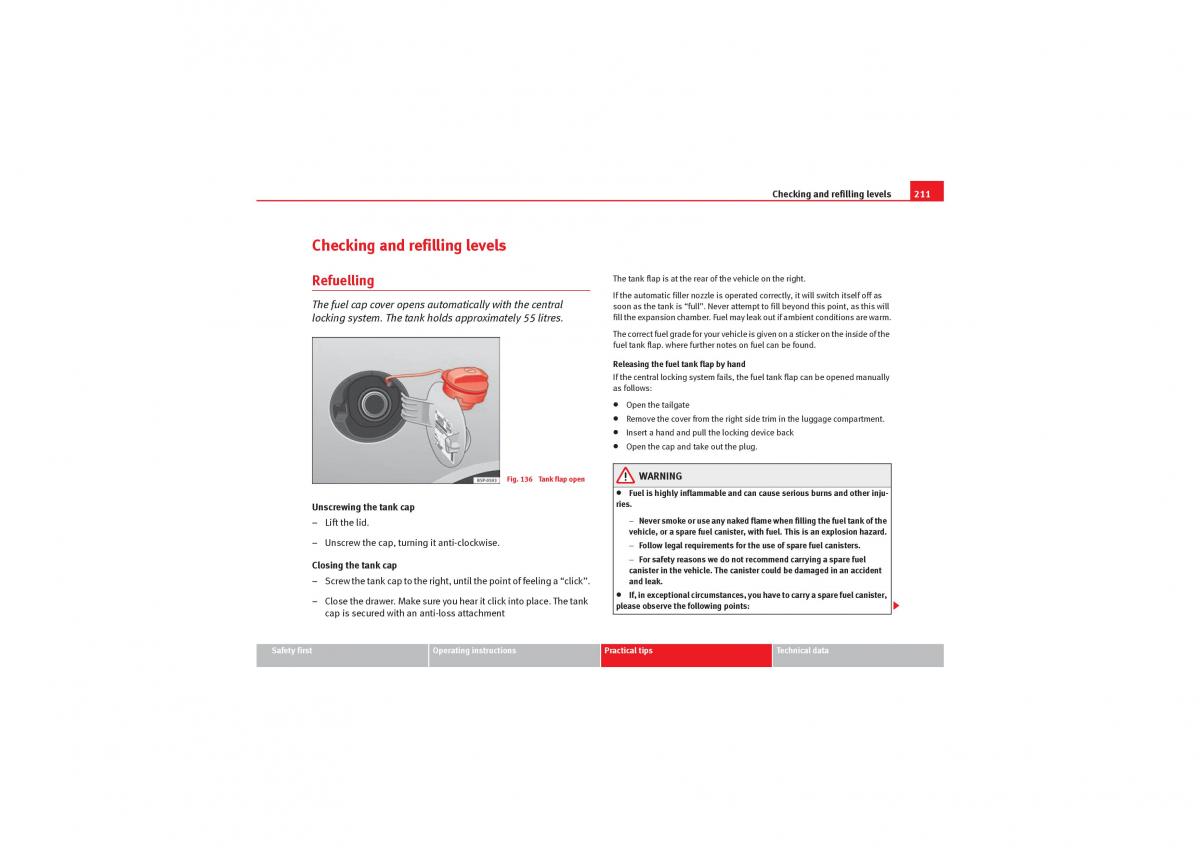 Seat Leon II 2 owners manual / page 213