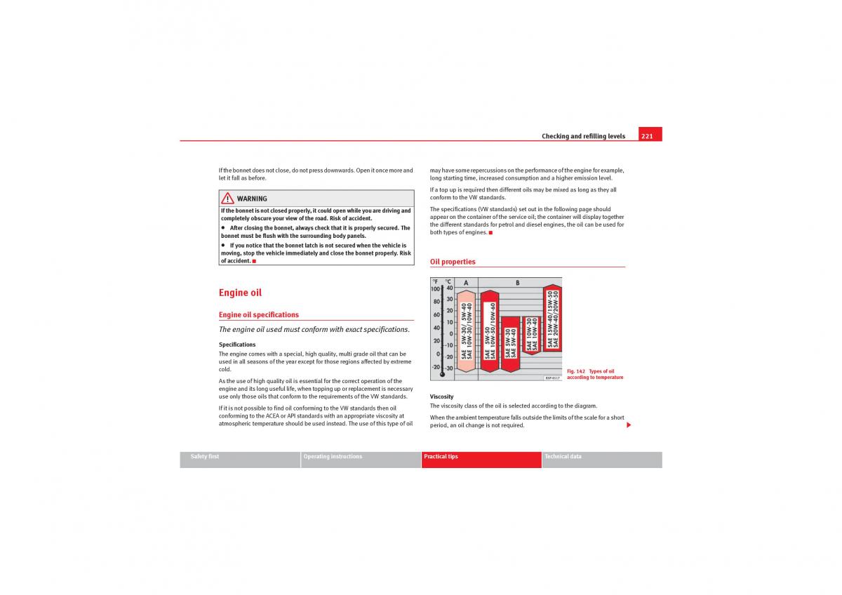 Seat Leon II 2 owners manual / page 223