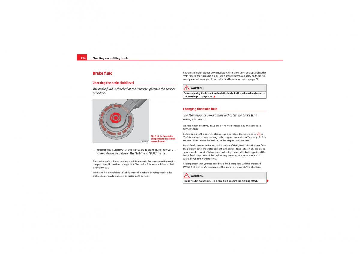 Seat Leon II 2 owners manual / page 232