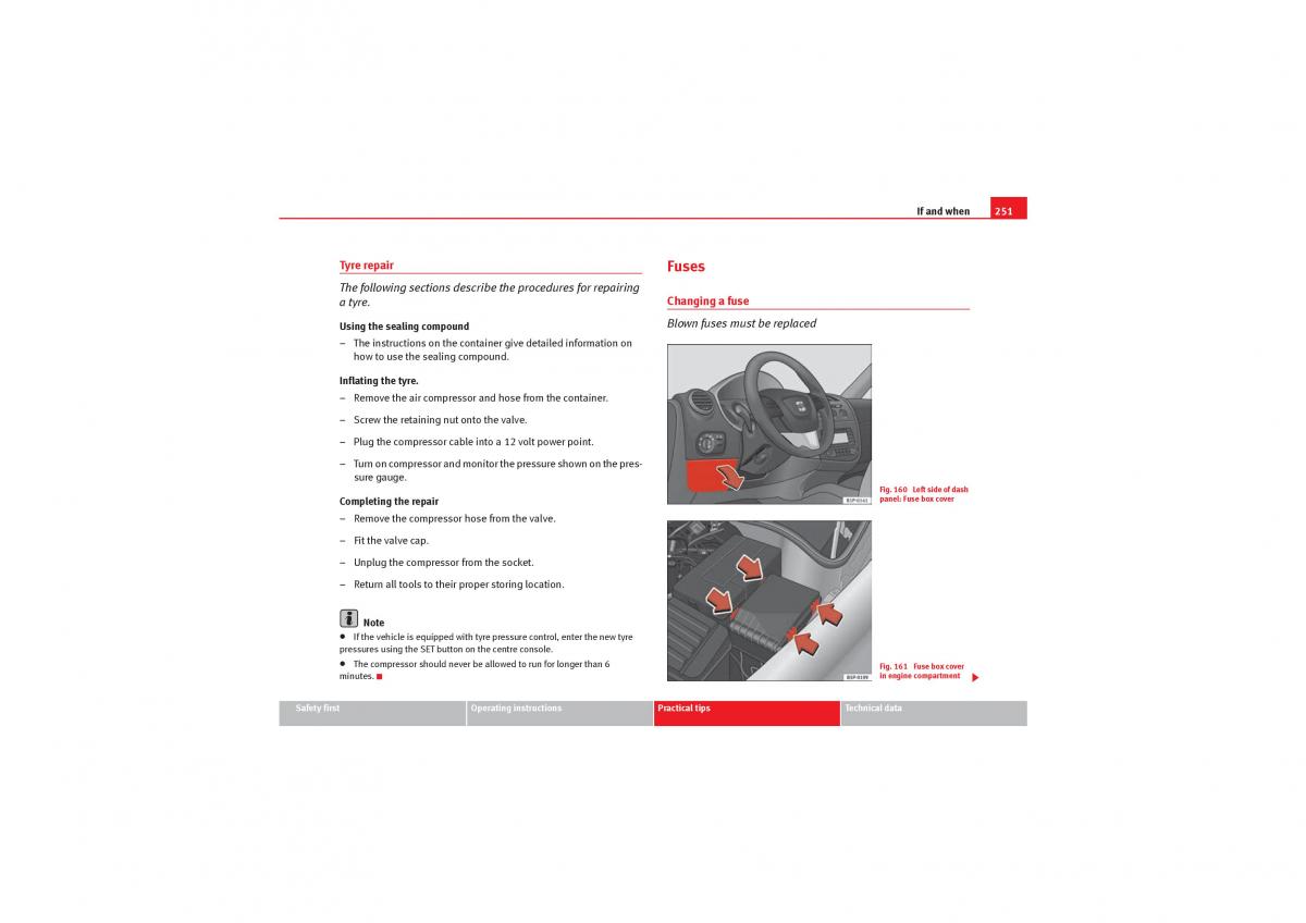 Seat Leon II 2 owners manual / page 253