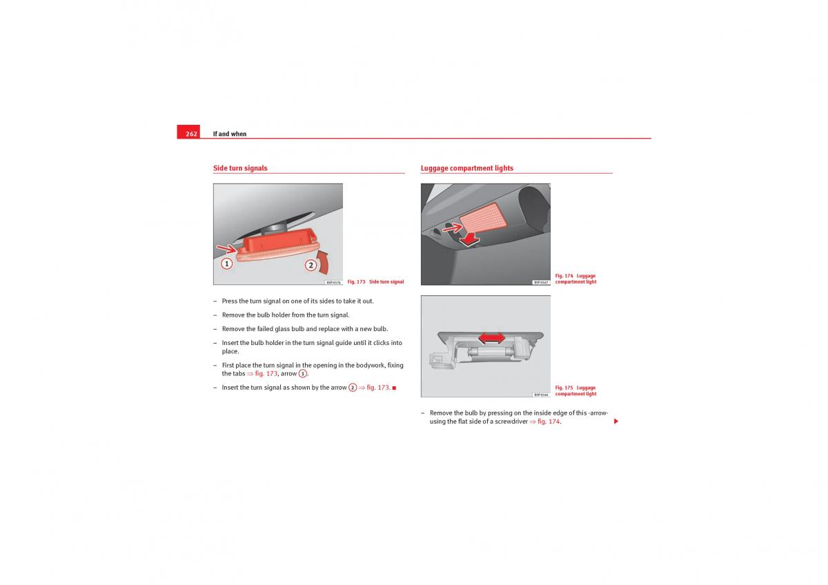 Seat Leon II 2 owners manual / page 264