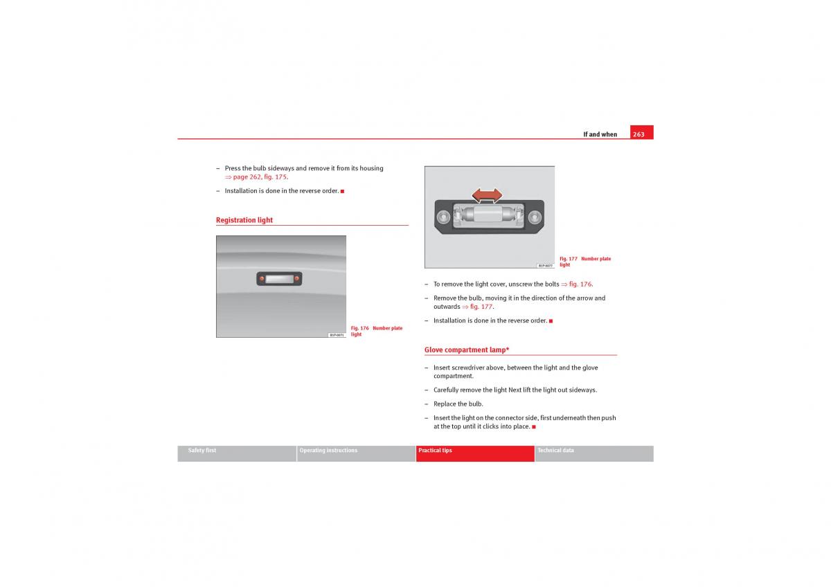 Seat Leon II 2 owners manual / page 265