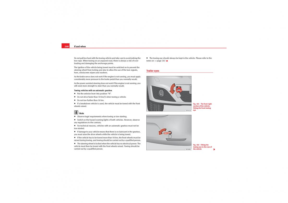 Seat Leon II 2 owners manual / page 270