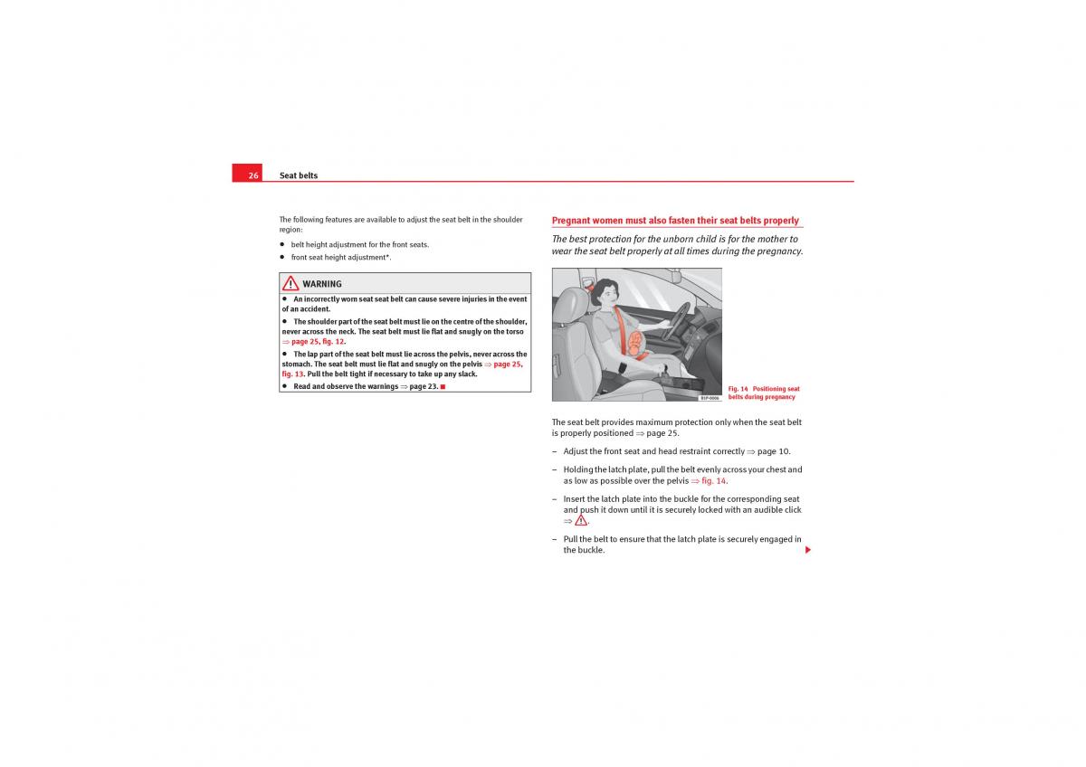 Seat Leon II 2 owners manual / page 28